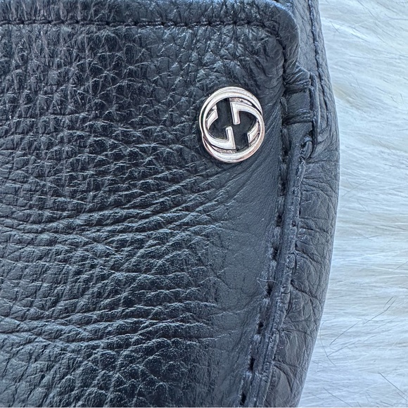 Gucci Women's Qardaha Moc Moc Toe Leather Loafer Leather in Black Size 39 8.5 - Picture 7 of 9